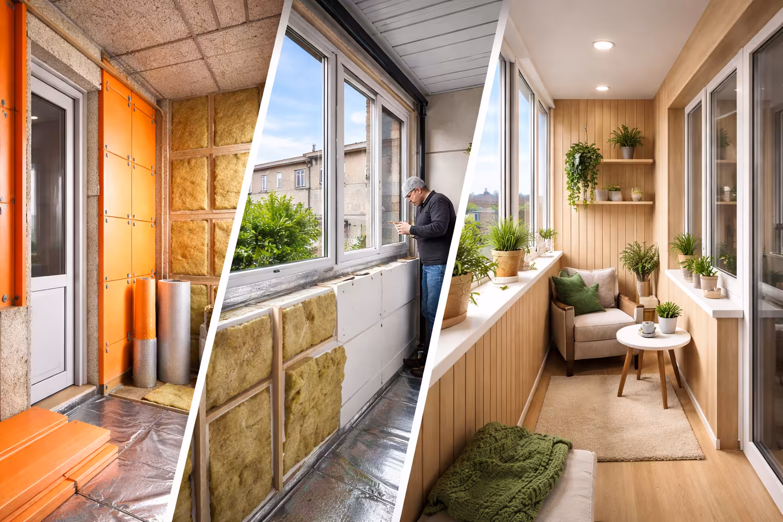 Утепление балкона