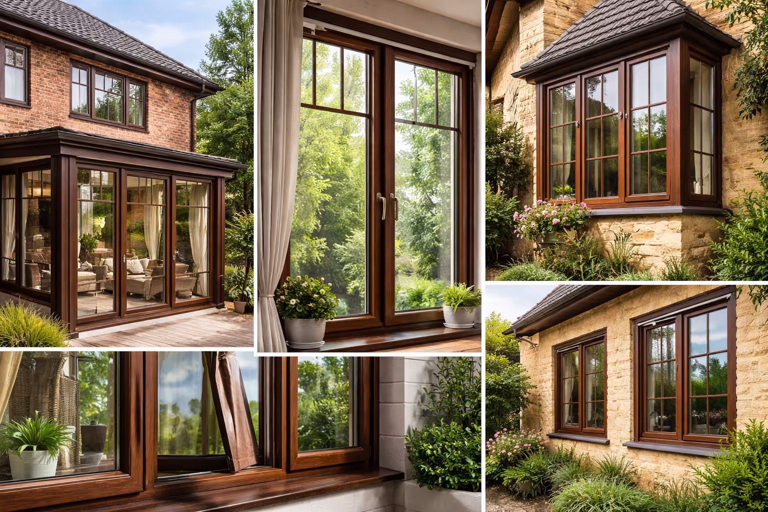 Коричневые окна